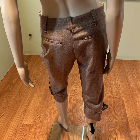 Le Full 2 Piece Wool Blend Pinstripe Suit With Crop Pants And Blazer Size 8-10 - Picture 9 of 12